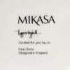 The image showcases a Mikasa logo with the elegant cursive "tipperleyhill" beneath it. Additional text reads: "Curated for you, by us. 380ml Fine China Cat Mug Designed in England." The simple white background accentuates the exquisite details.